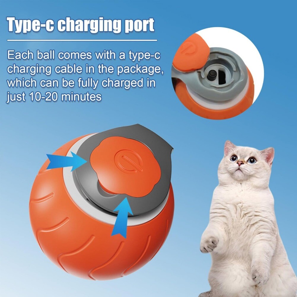 2PCS Speedy Tail 2.0, Speedy Tail Cat Toy, Interactive Cat Toy for Indoor Cats