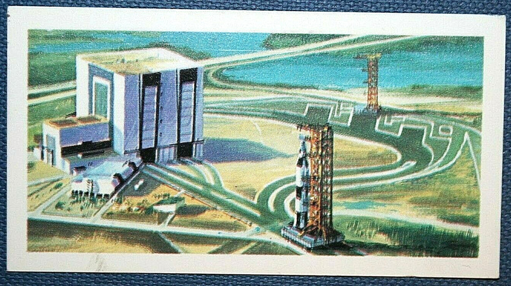 SATURN V ROCKET   Launch Pad  Cape Kennedy    Space Exploration Card  LE01MS