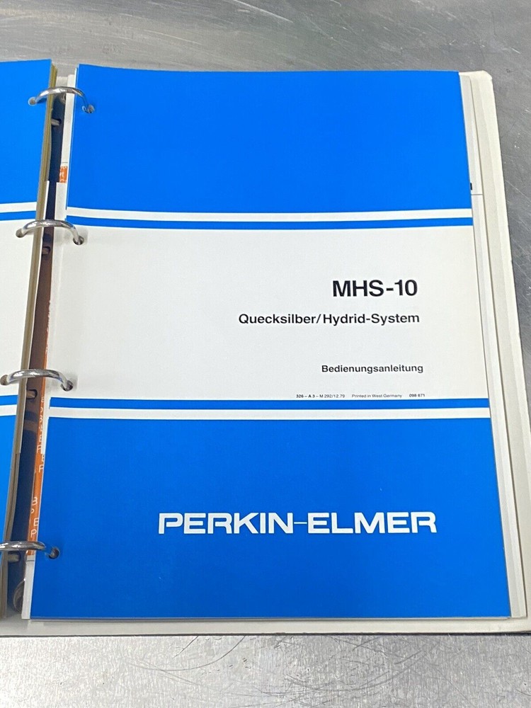 Perkin Elmer PE HS-6 Head Space Sampler - Users Guide / Manual