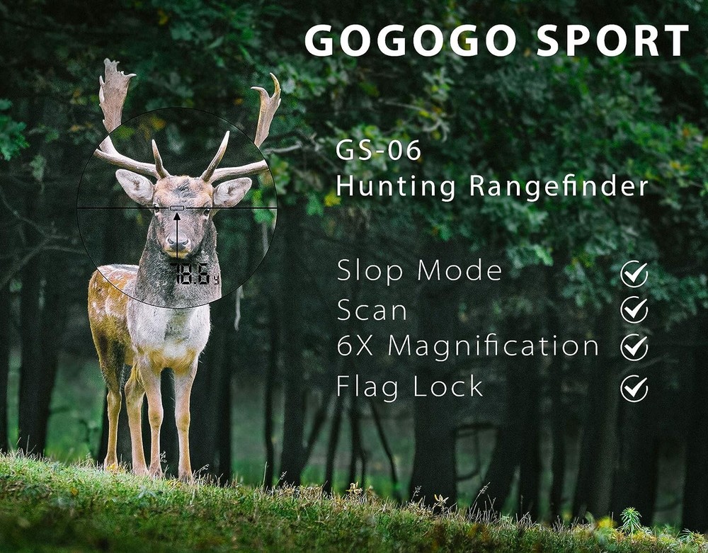 Advanced Laser Range Finder for Hunting & Golf - Enhanced Clear Image Display