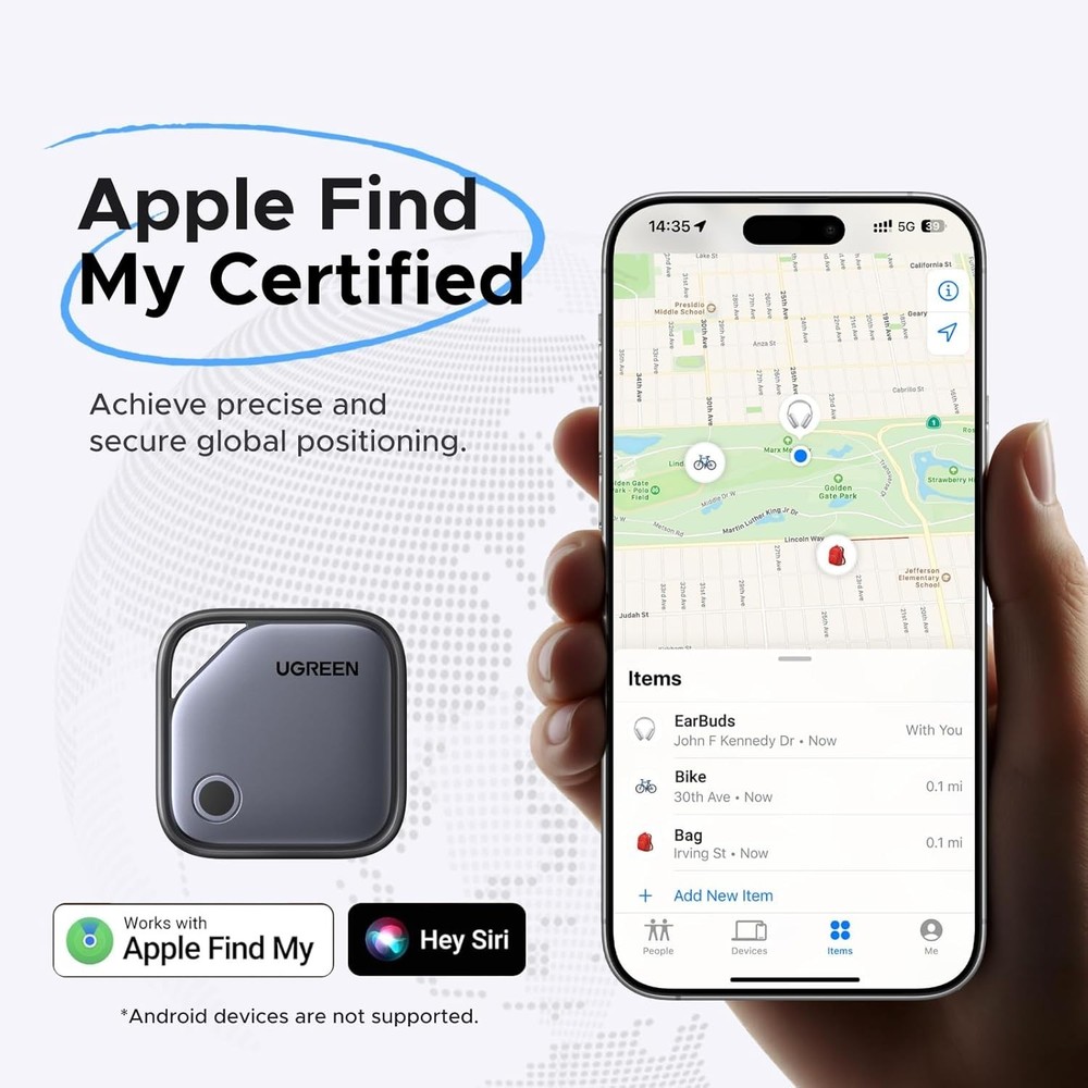 UGREEN FineTrack Air Tracker Tags (iOS Only) 4 Pack, 2- Repla