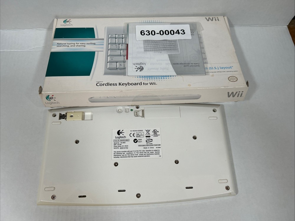 Nintendo Wii Logitech Cordless Wireless Keyboard