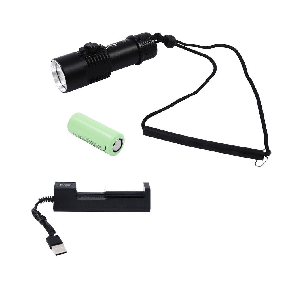 LED Dive Light Waterproof Compact Bright Diving Torch Submersible Flashlight