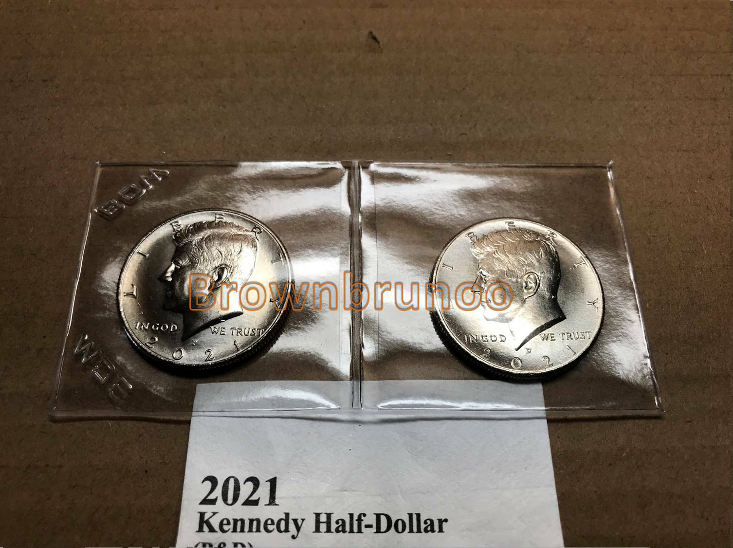 2021 P & D Kennedy Half Dollar Uncirculated 2 Coins Philadelphia & Denver 50c
