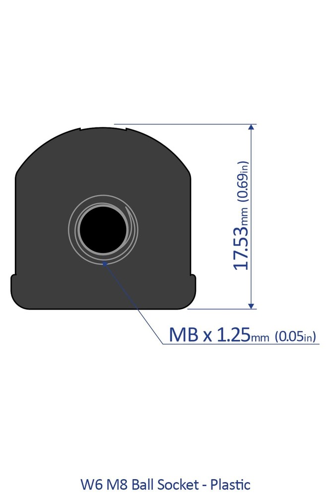 Bansbach W6 M8 Ball Socket End Fitting 96075BA
