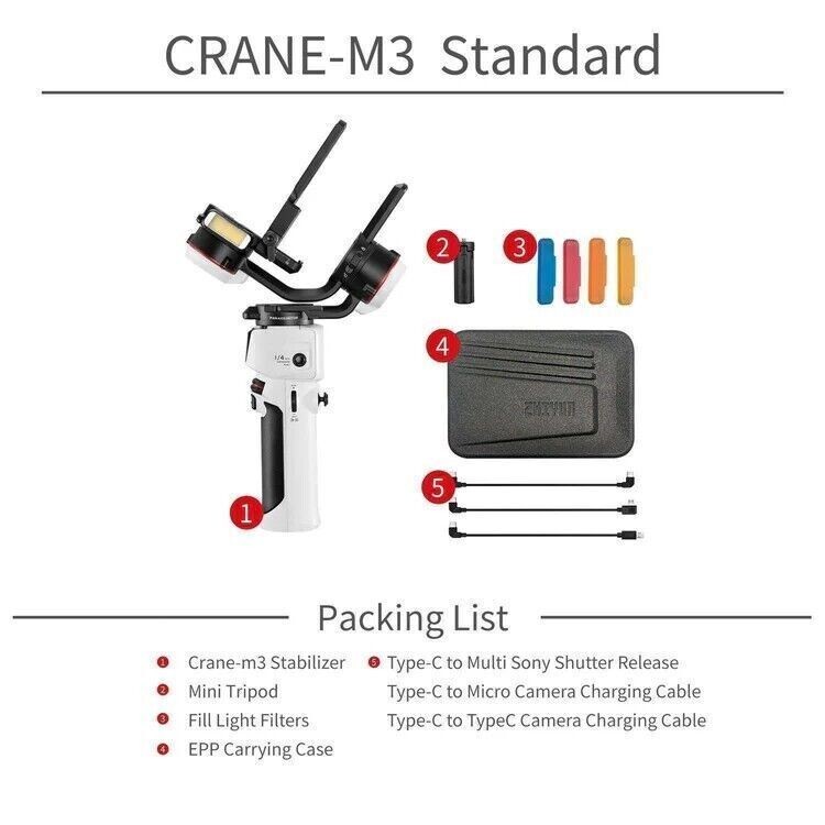 Zhiyun Crane M3 Handheld 3-Axis Camera Gimbal Stabilizer For Mirrorless Camera