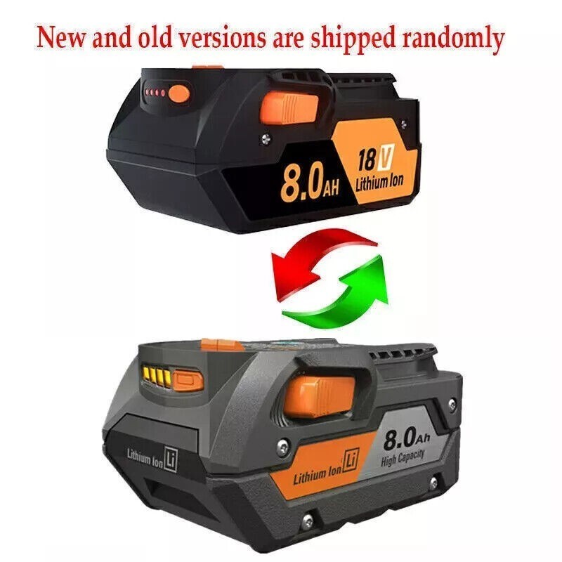 2 PACK For Ridgid 18V R840085 8.0Ah Lithium-ion Battery Rigid 18 Volt R840087