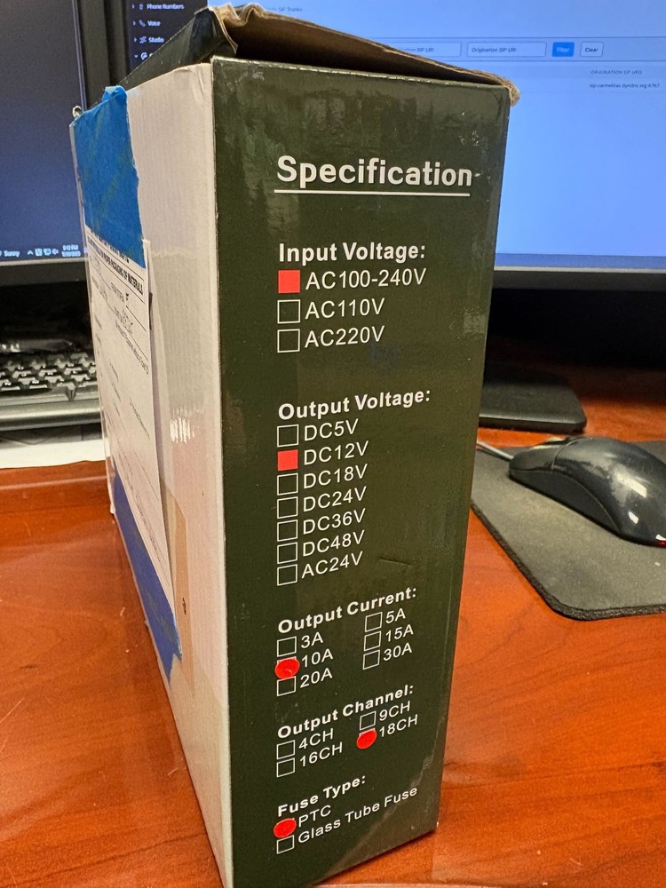 18CH CCTV Power Supply