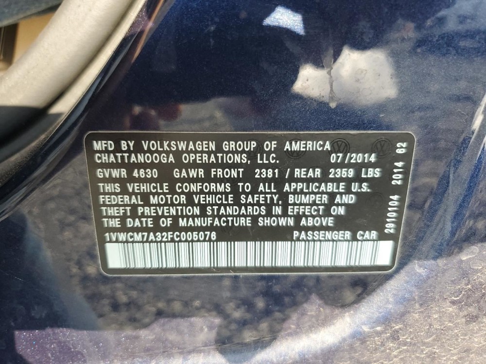 Engine ECM Electronic Control Module 3.6L Fits 15 PASSAT 4890385