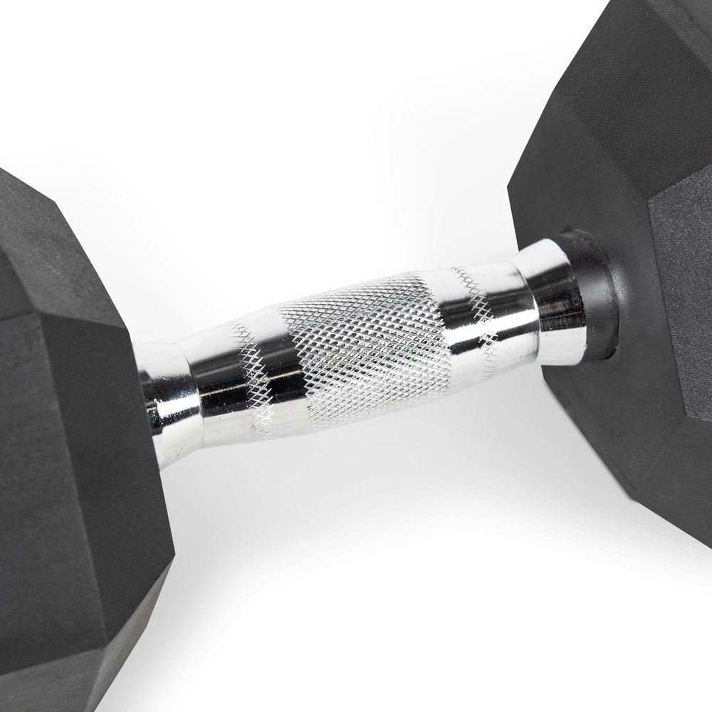 Barbell, 15lb Rubber Hex Dumbbell, Single