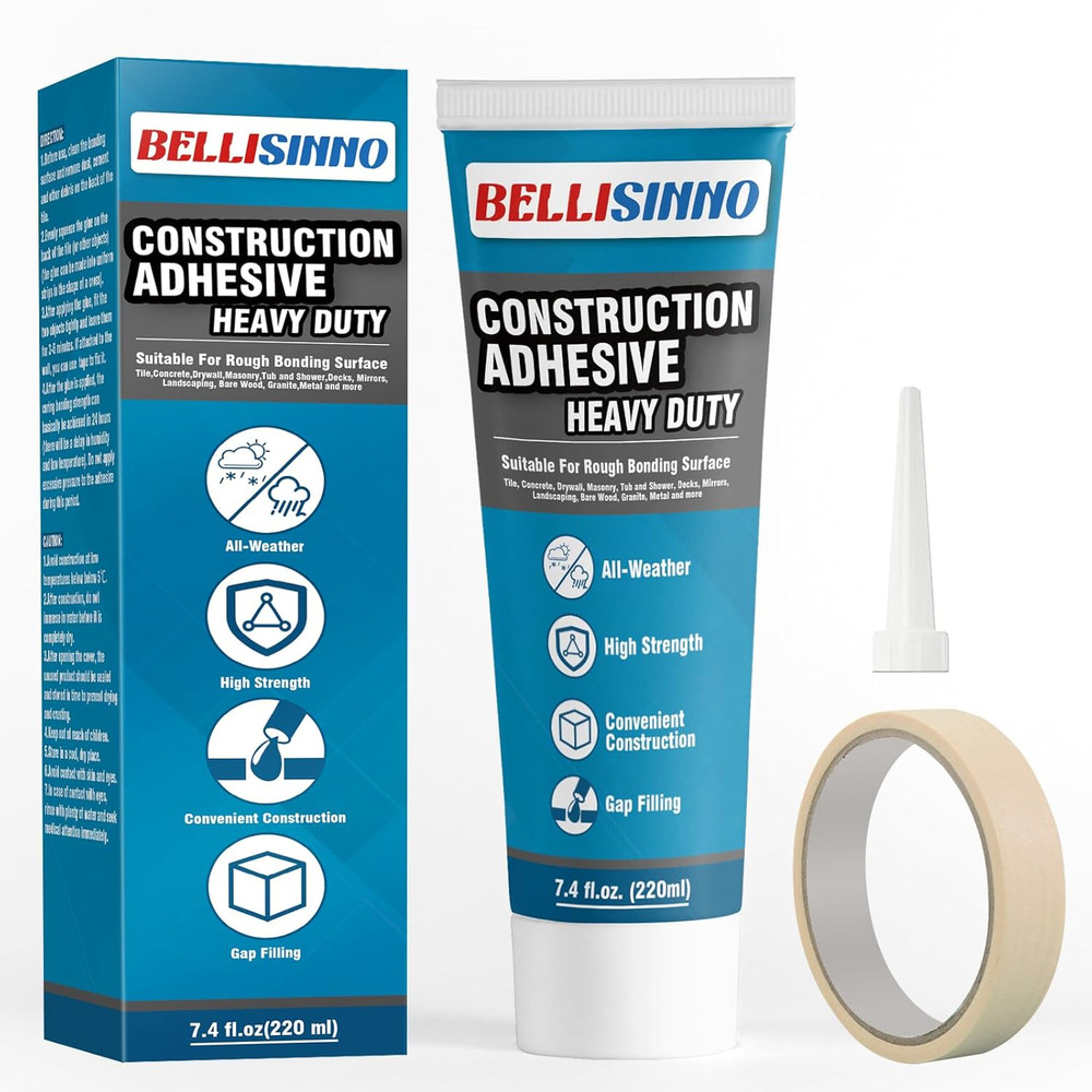 Construction Adhesive Heavy Duty, Cement Glue for Concrete, Tile, Cement, Floor,