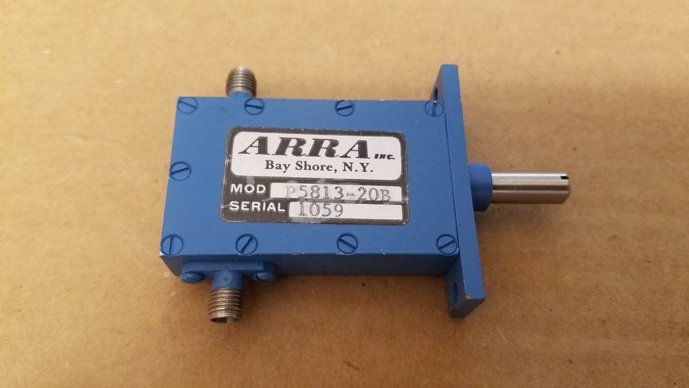 ARRA P5813-20B 20dB Miniature Continuously Variable RF Microwave Attenuator 1059