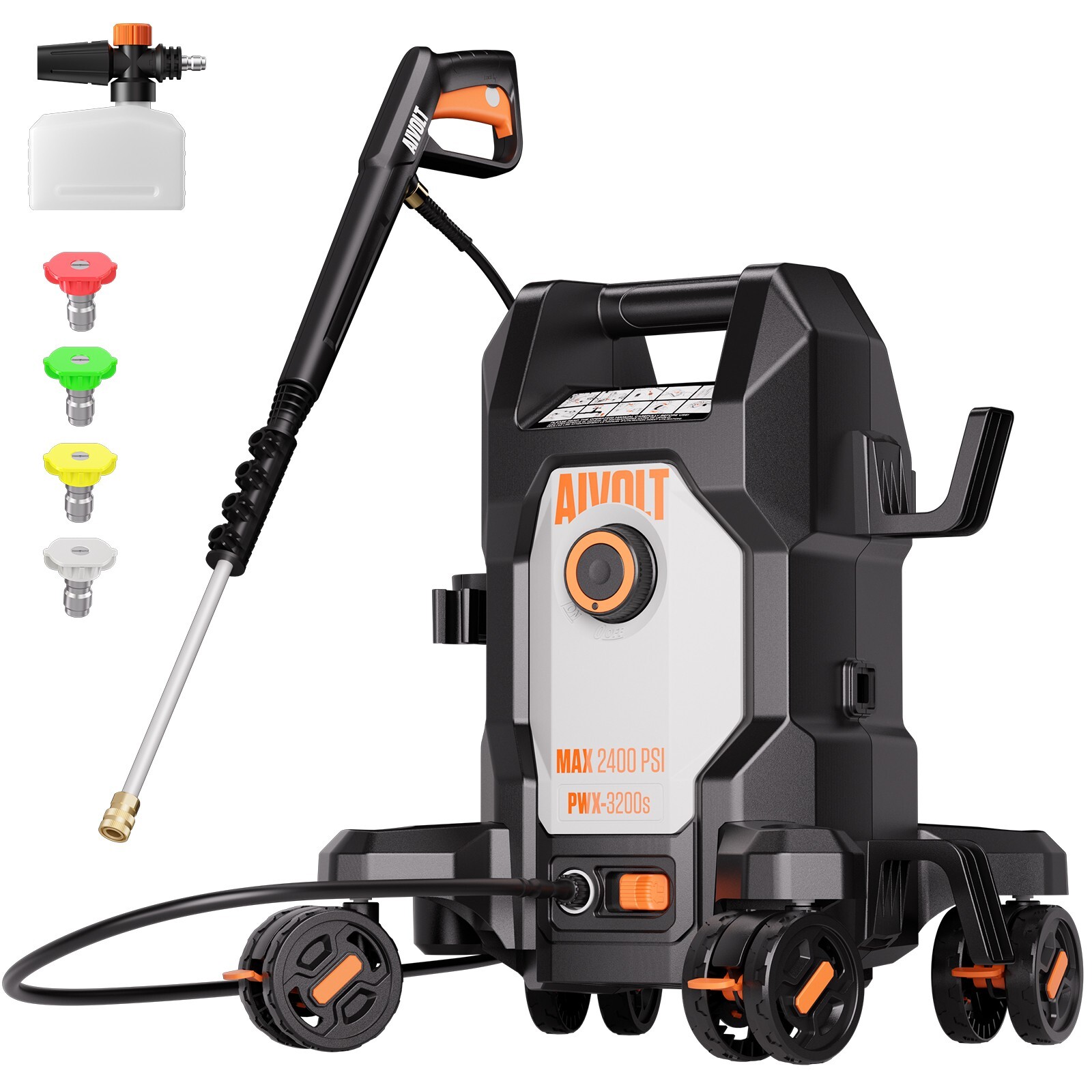 AIVOLT Electric Pressure Washer - 4800PSI Power Washer with Anti-Tipping Design