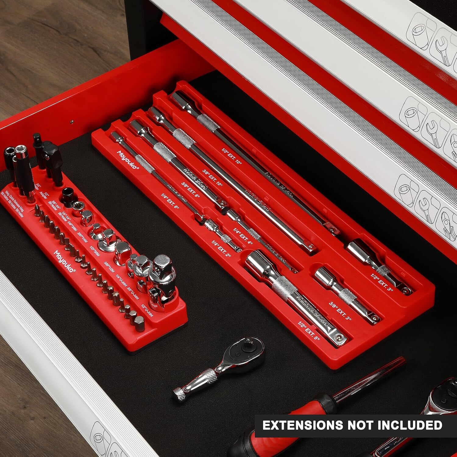 Magnetic Socket Extension Organizer Socket Extension Bar Holder 1/4",3/8",1/2“