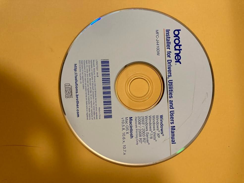 Genuine Brother HL-L2370DW Setup Installation CD ROM Software CD Driver Disk