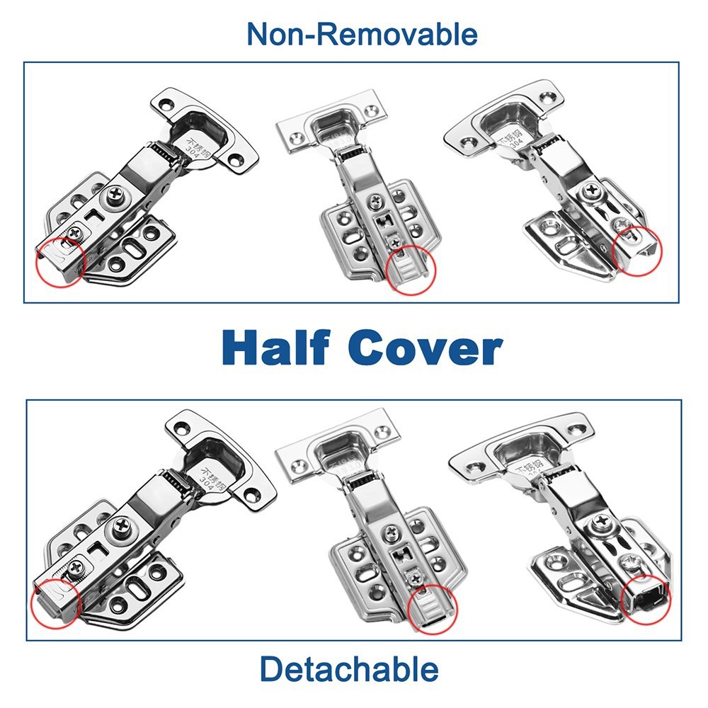 Cabinet Hinges Full Overlay Soft Close Quick Release Hinge Kitchen Cupboard New