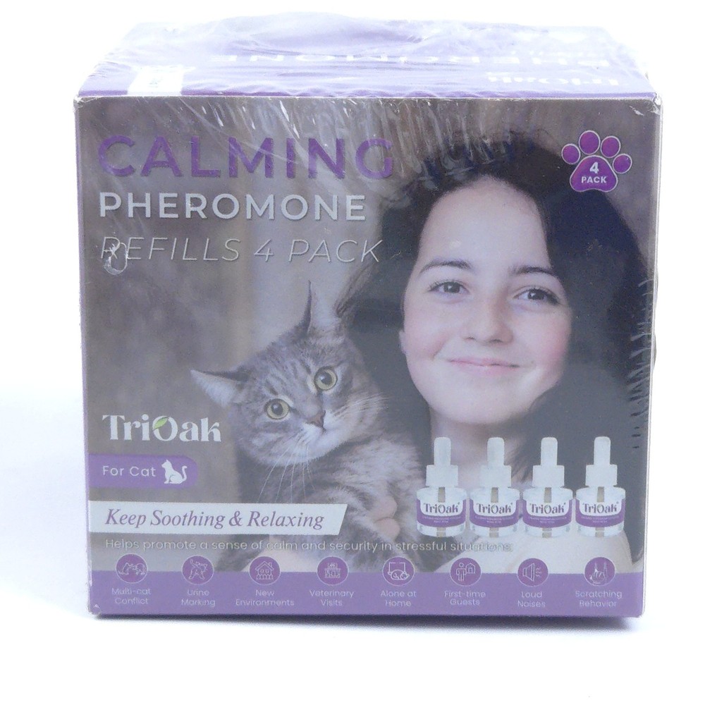 Tri-Oak Cat Calming Pheromone Diffuser Refills 4 Pack