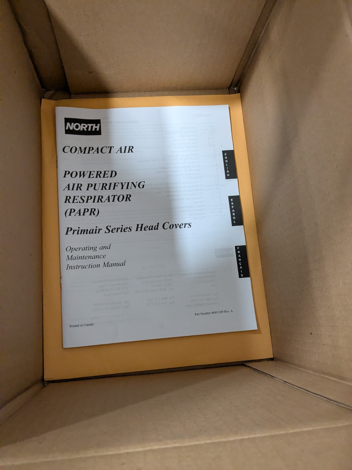 North PAPR Hood: Includes: Primair Plus Hood Size Universal PA121