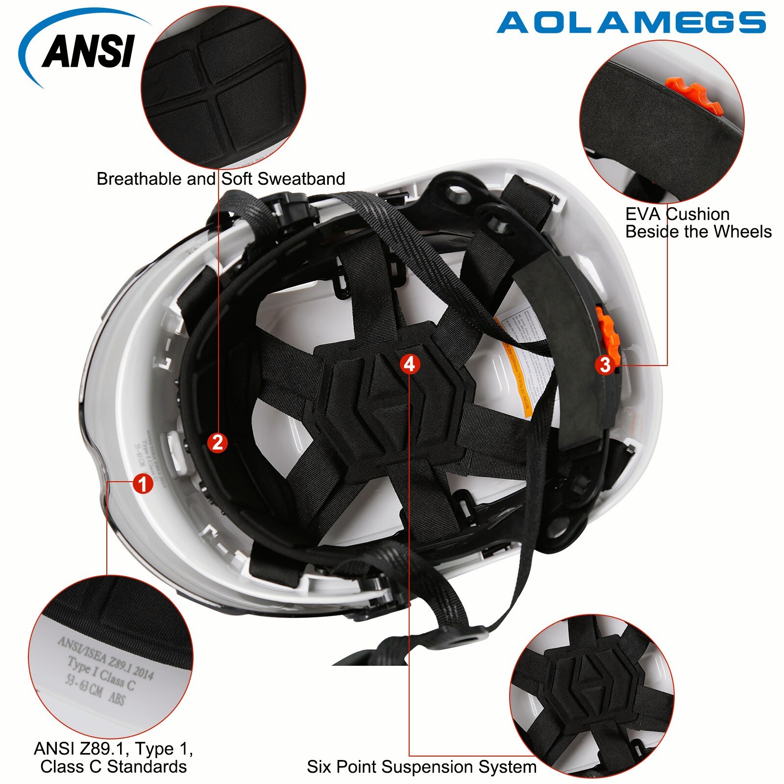 Construction Safety Helmet With Visor Built In Goggles Hard Hat ANSI Work Cap