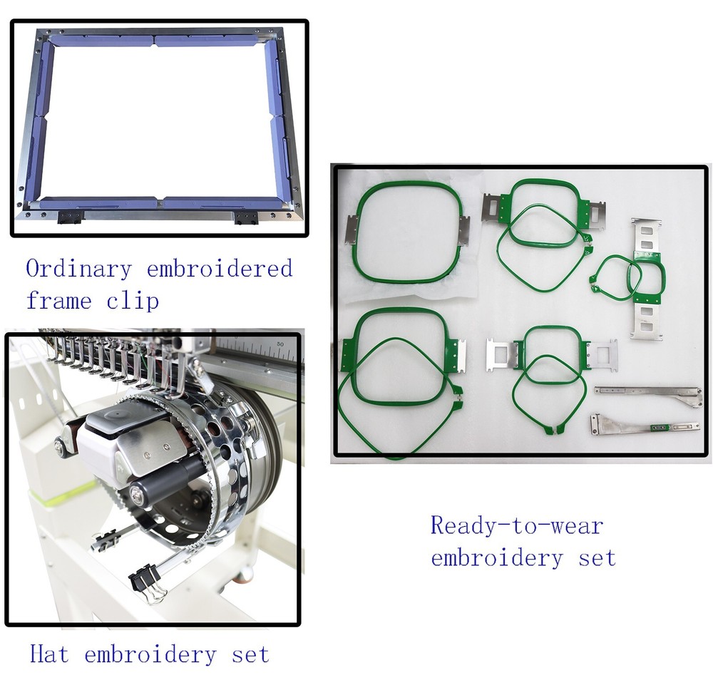 12 Needle Single head Embroidery Machine w/LCD Touch Screen LED Position Light