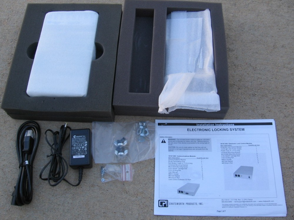 Chatsworth 16147-052 Lock Control Module Electronic Cabinet Locking System $1225