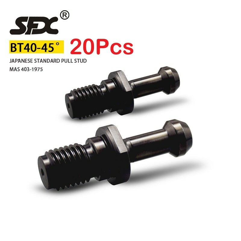 20Pcs BT40 M16 45 Degrees Pull Stud Retention Knob For CNC Milling Tool Holder