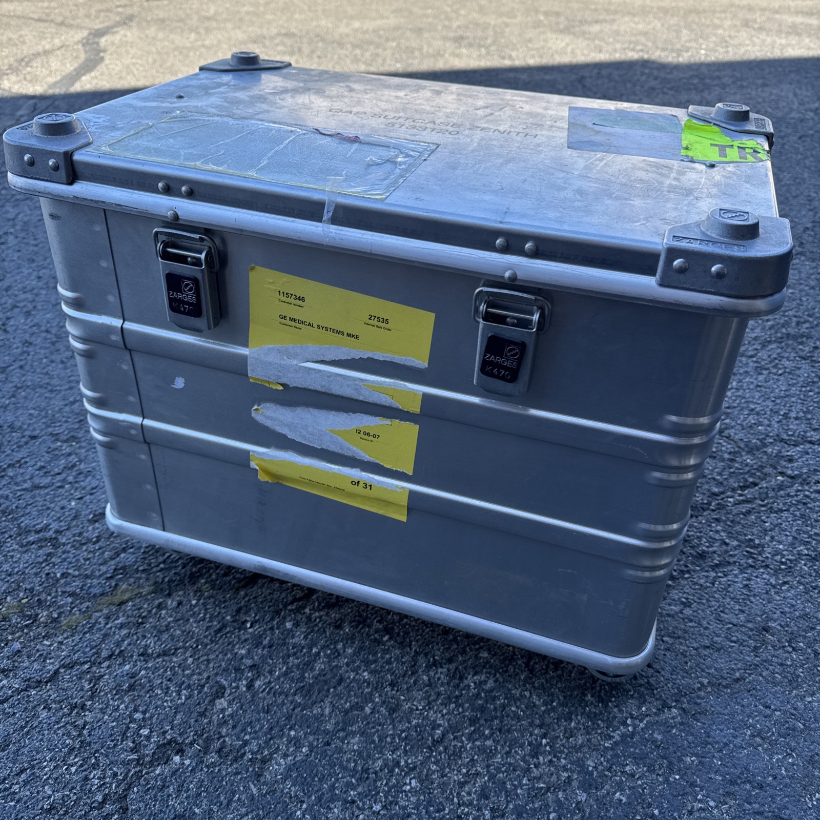 Zarges K470 Kiste Box Alukiste Alubox Transportkiste Lagerbox With Caster Wheels