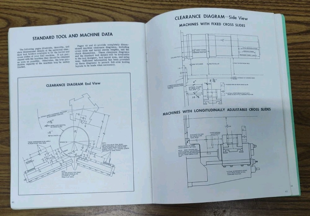 Warner & Swasey Co, OH 3ac Single Spindle Chucking Machine Operator Instructions