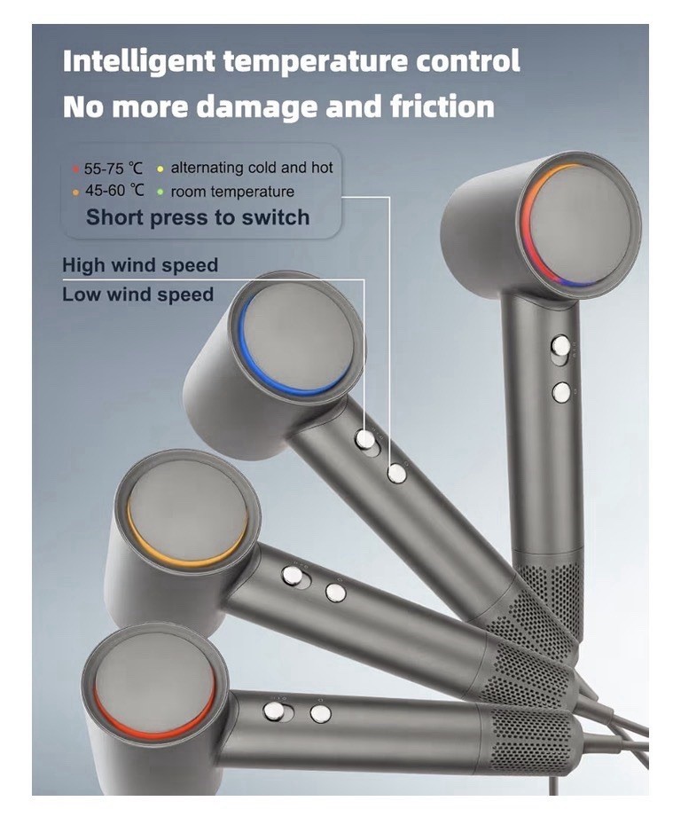 Nudwis Professional Hair Dryer Diffuser Ionic Aromatherapy Magnetic Nozzle
