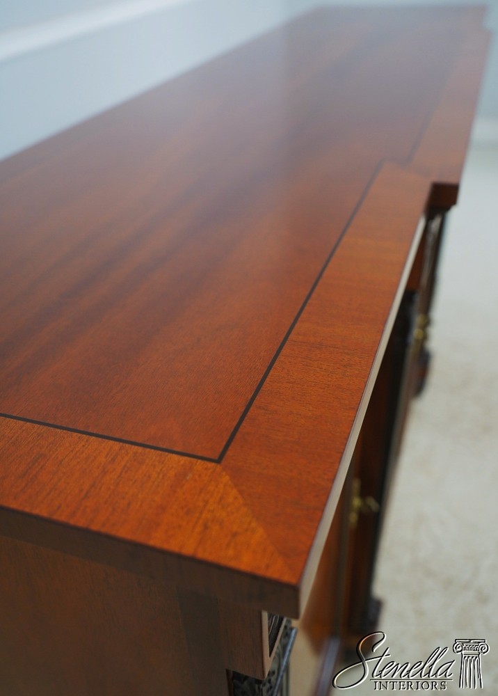 70548: BAKER Neoclassical Mahogany Sideboard w. Ebonized Details