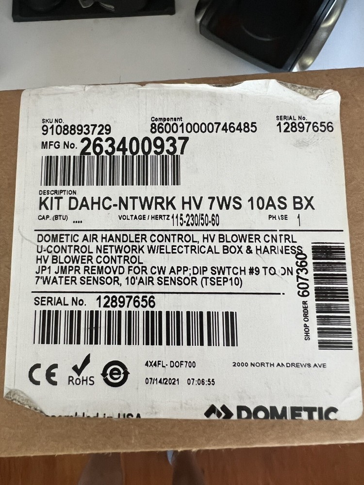 DOMETIC 263400937 Air Handler Control Unit