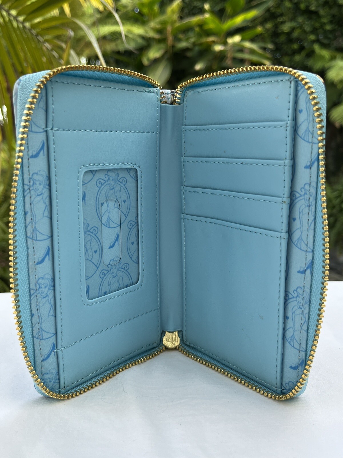 Loungefly Disney Cinderella Princess Scenes Jaq Gus & More Zip Around Wallet NWT