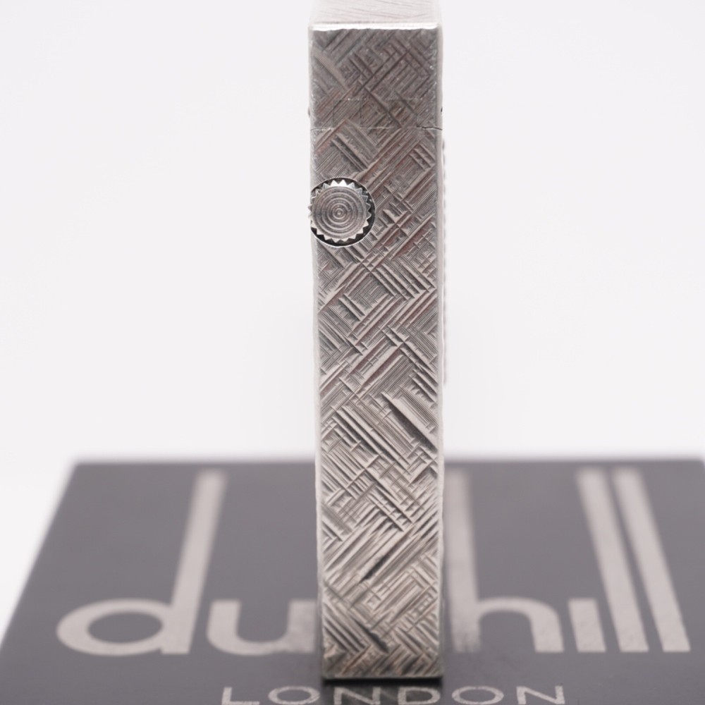 Rare Dunhill Lighter Silver Florentine Pattern-Ultrasonically cleaned_Working