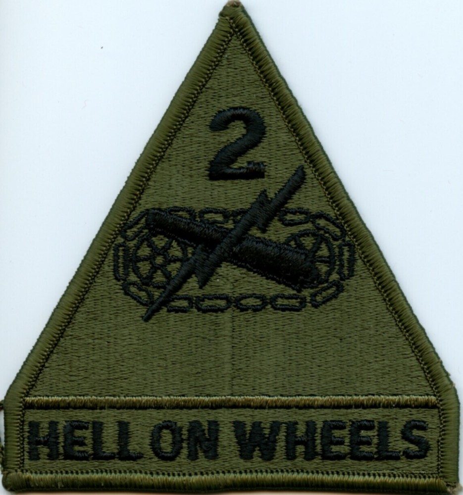 2nd Armored Division subdued patch US Army surplus Hell On Wheels