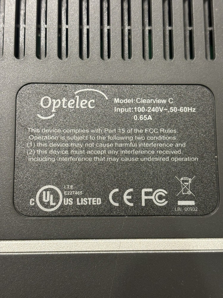 Optelec Clearview C Camera Box System For Low Vision Magnifier