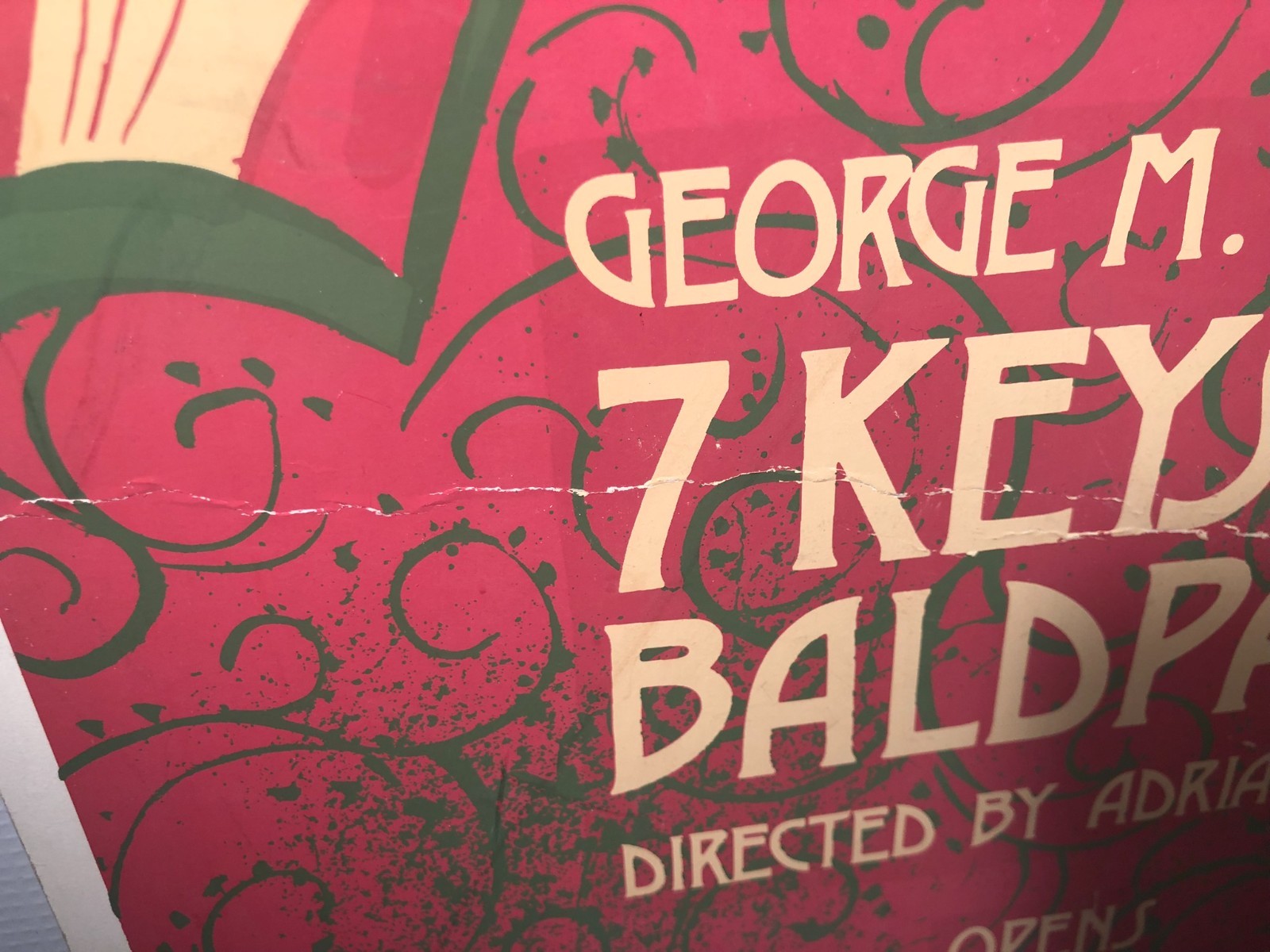 1973 Trinity Repertory Co Providence 7 Keys To Baldpate Adrian Hall Poster