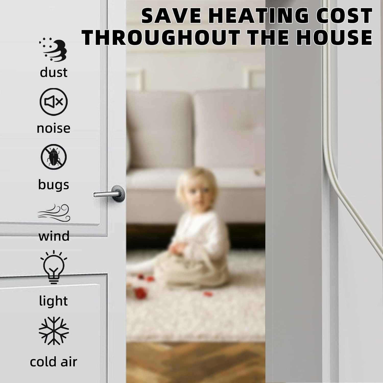 1 Pack*19.6 Ft Self-Adhesive V Shape Foam Window Weather Stripping Door Seal Ins