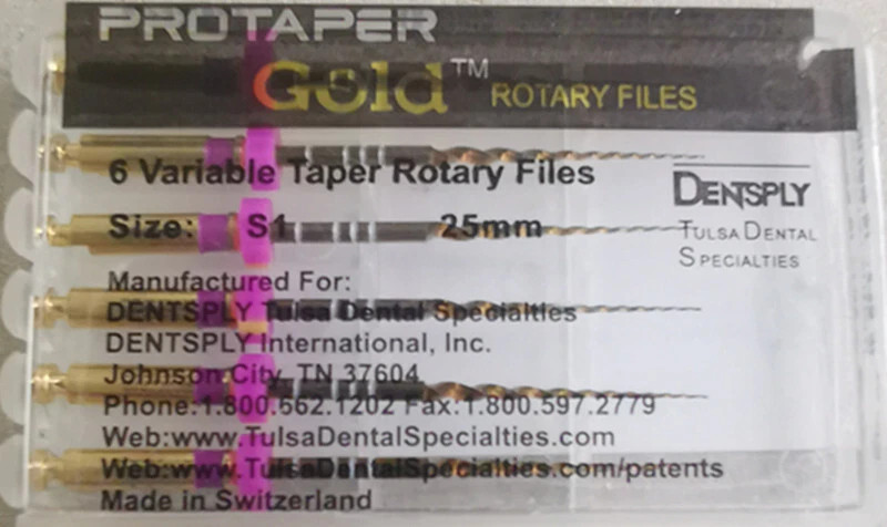 Dentsply Protaper Gold Rotary Files 21mm/25mm/31mm Tulsa Assorted Endodontics US