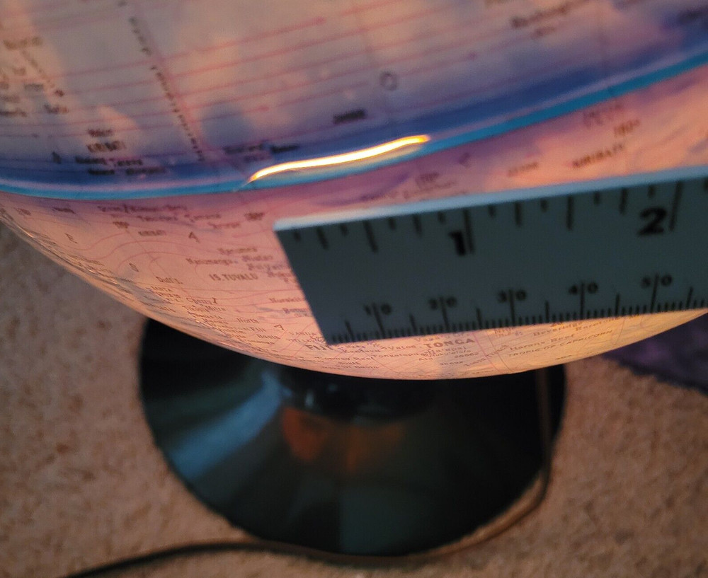 Vintage 80's Earth Globe Scan Lighted lliuminated World