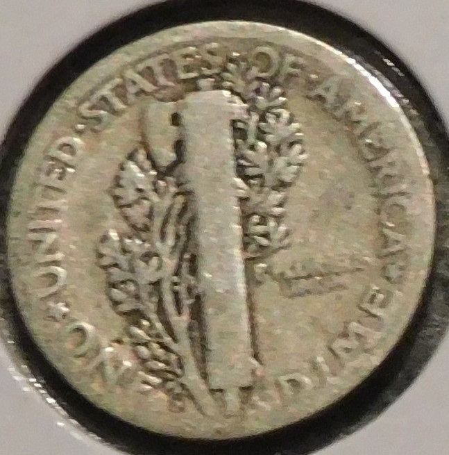 Silver Dime - Mercury - 1920-D (Reverse is more worn) [104]