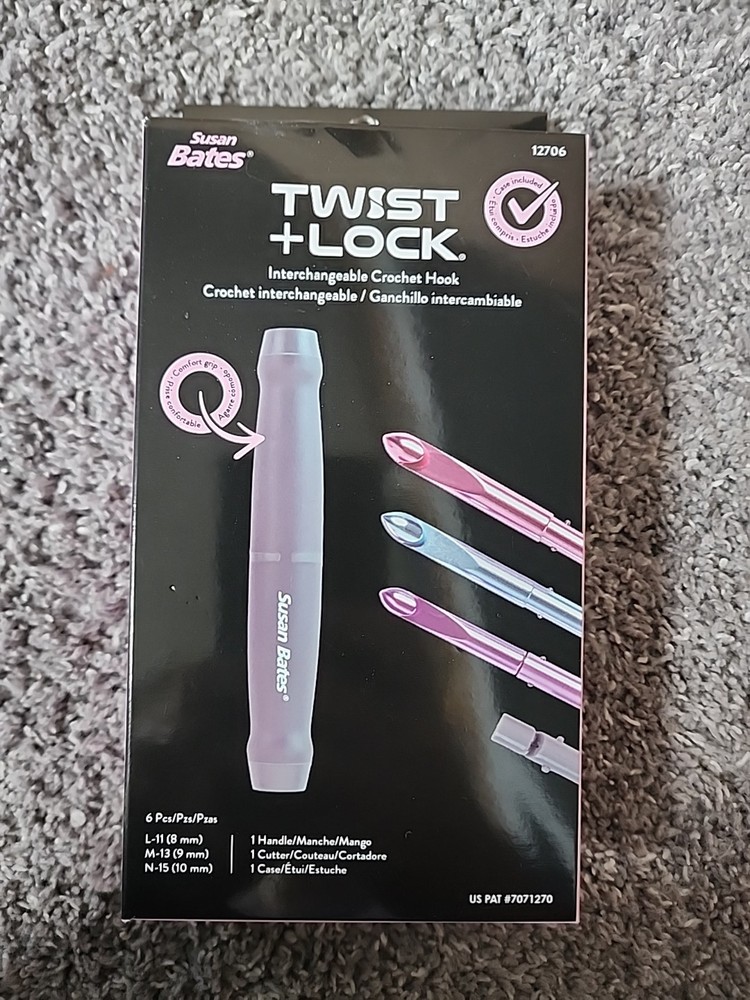 Susan Bates Twist + Lock Interchangeable Crochet Hook Set