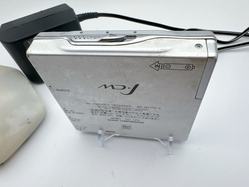 Sharp MD-MT770 Silver MiniDisc MDLP Recorder Player Remote Dock Tested