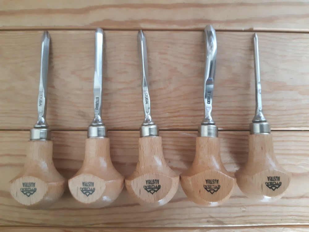 5x Stubai Woodcarving Palm Gouges