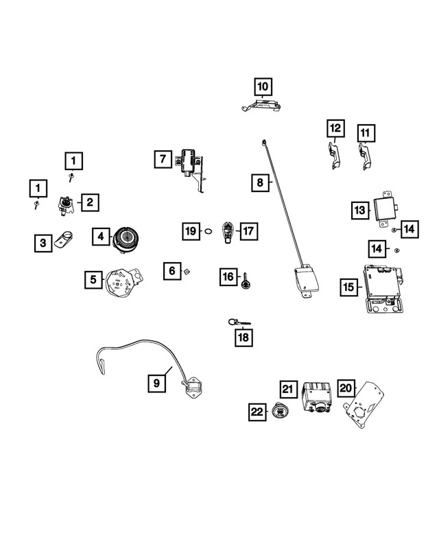Genuine Mopar Wireless Ignition Node Receiver 68257921AC