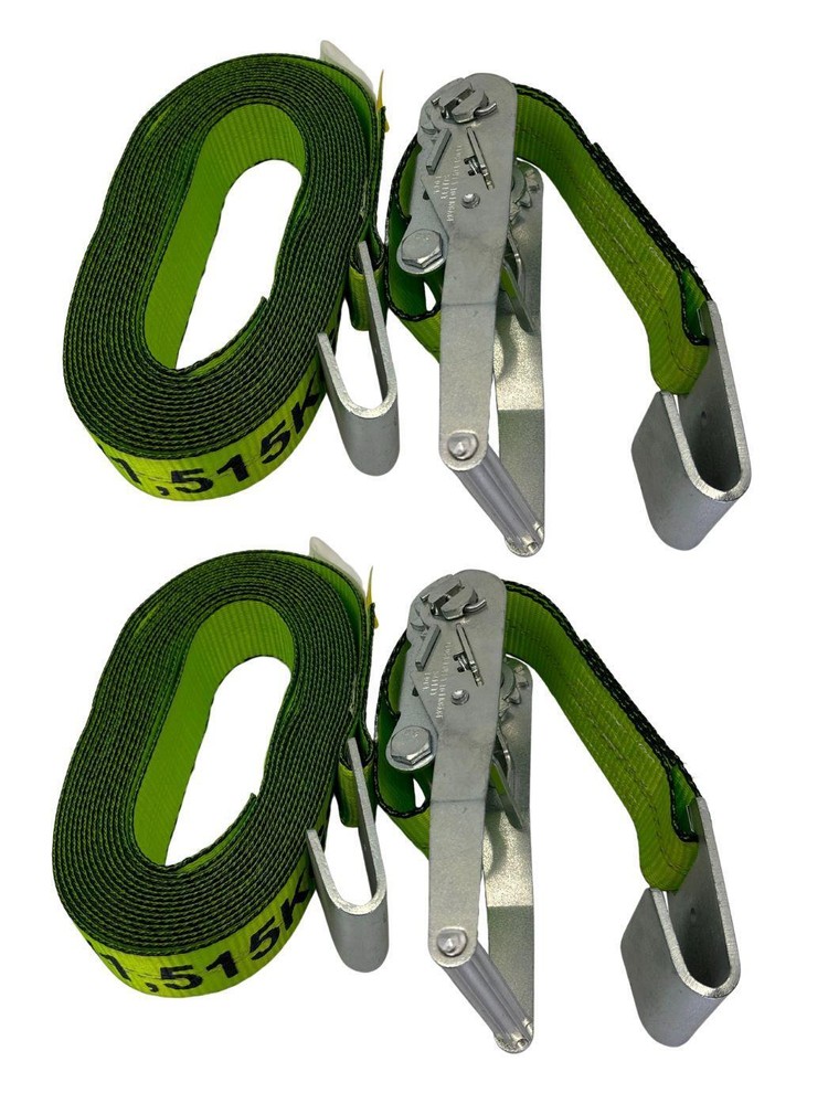 2"X27’ High Vis Ratchet Strap with Flat Hook 2 Pack