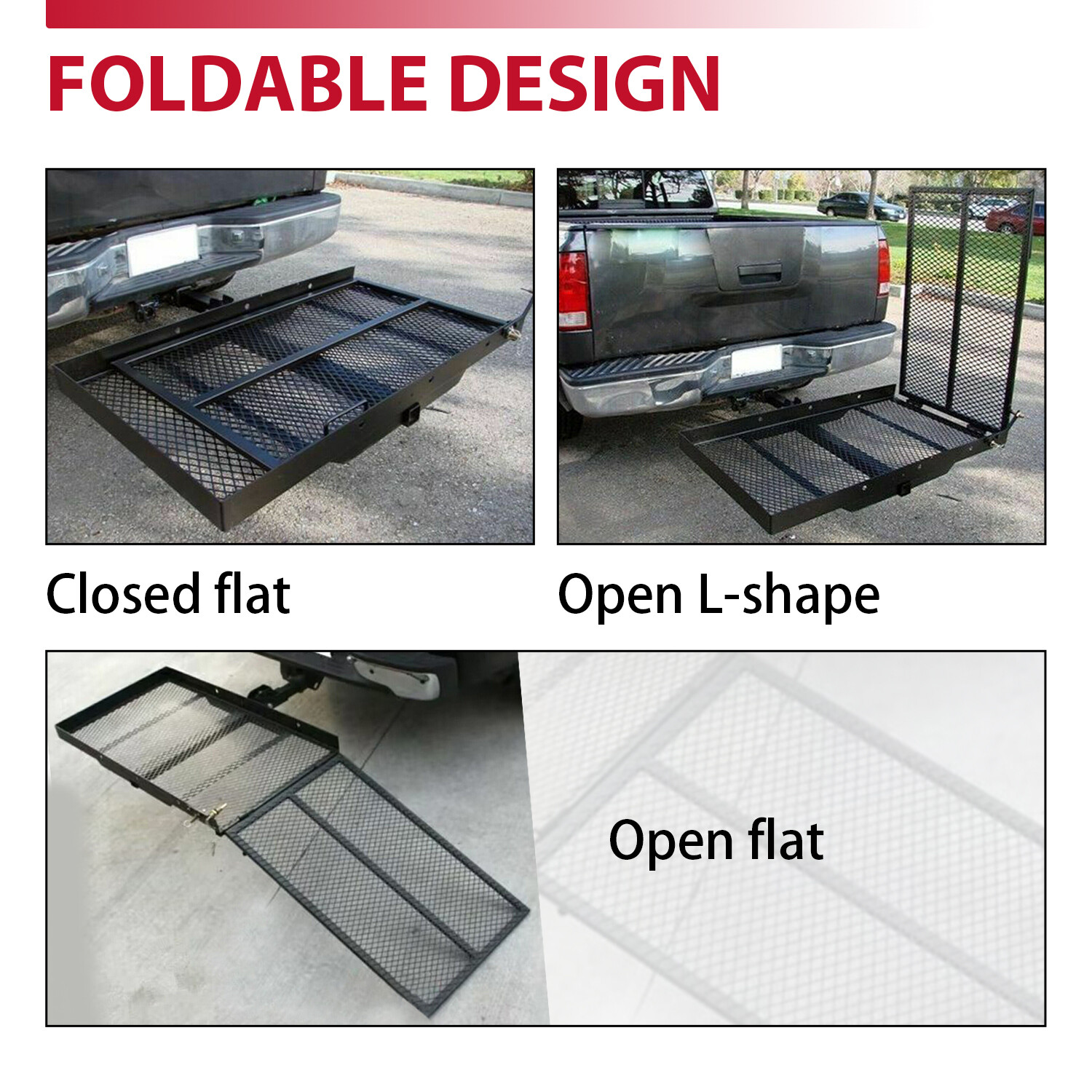 Foldable Wheelchair Scooter Carrier Mobility Disability Medical Hitch Rack Ramp