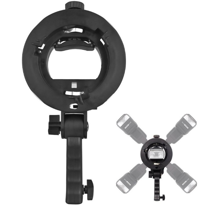 New Handheld Grip S-Type Bracket Bowens Mount Holder For Speedlite Flash Softbox