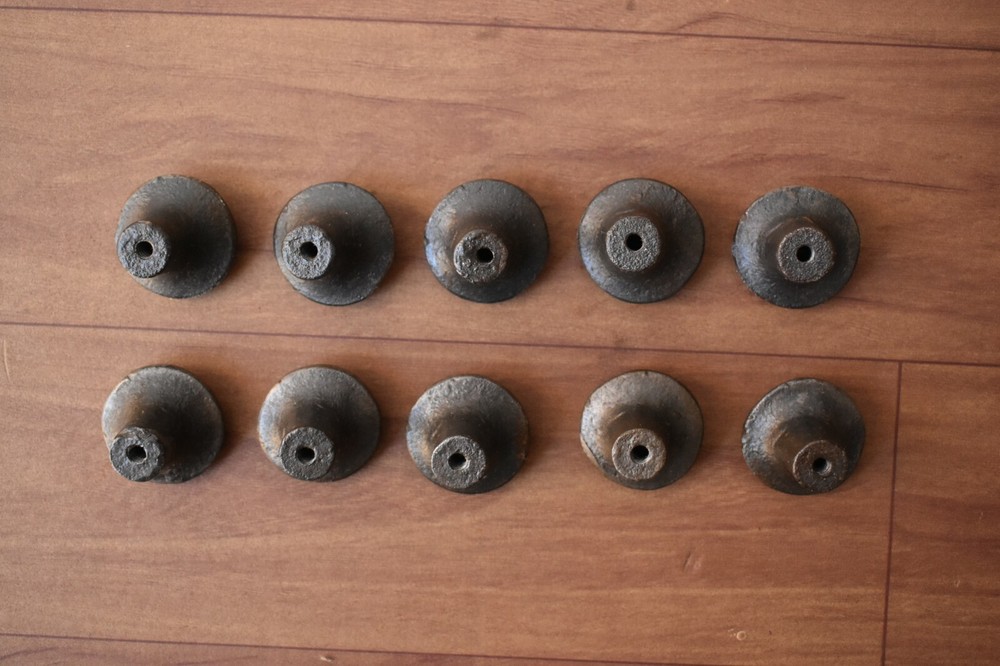 Iron door knobs cast cabinet moon drawer handles pull rustic hardwar 10 pcs