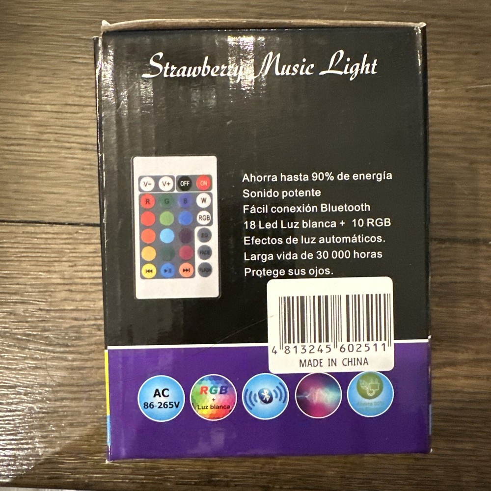 Bluetooth Light Music Light 18W Easy Installation Screw In {E}