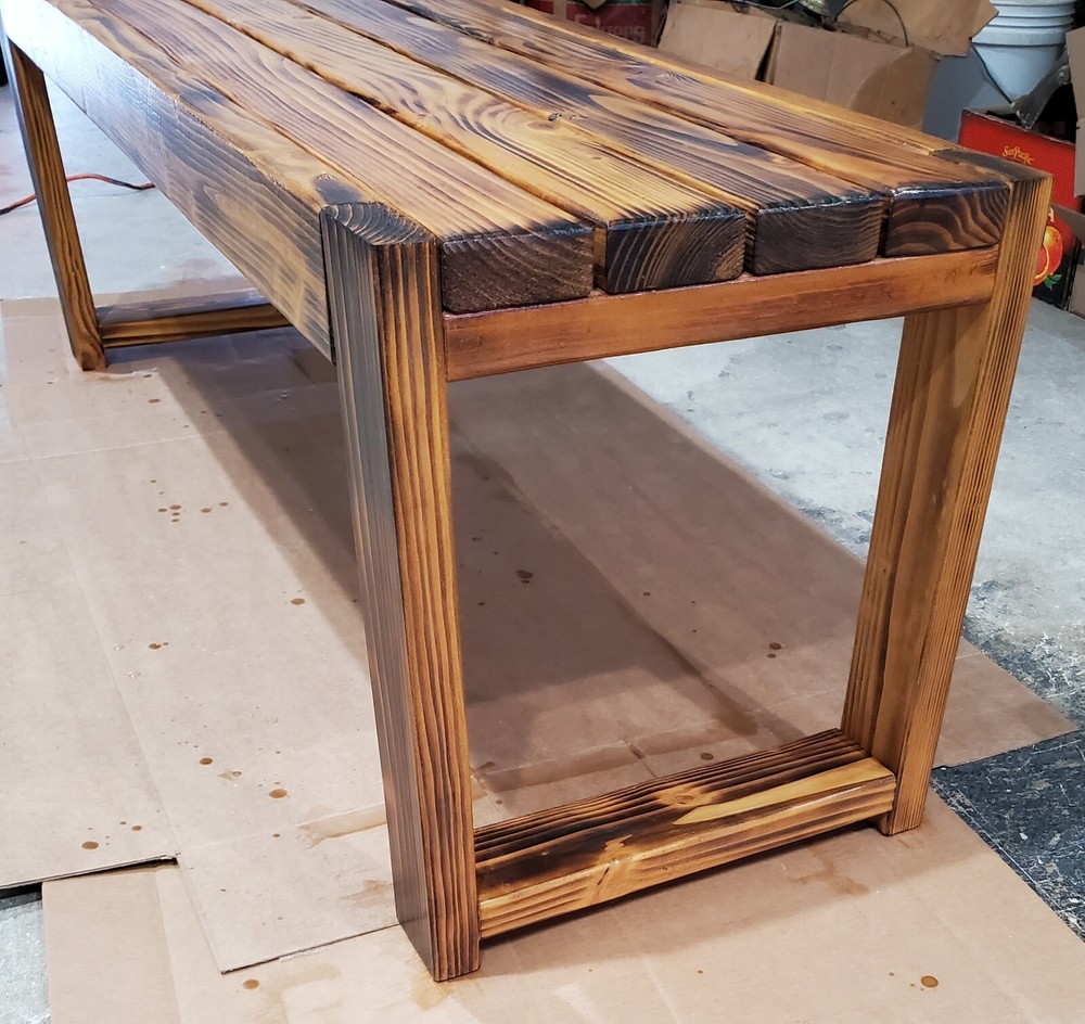 Modern Wood Bench-Indor/Outdoor